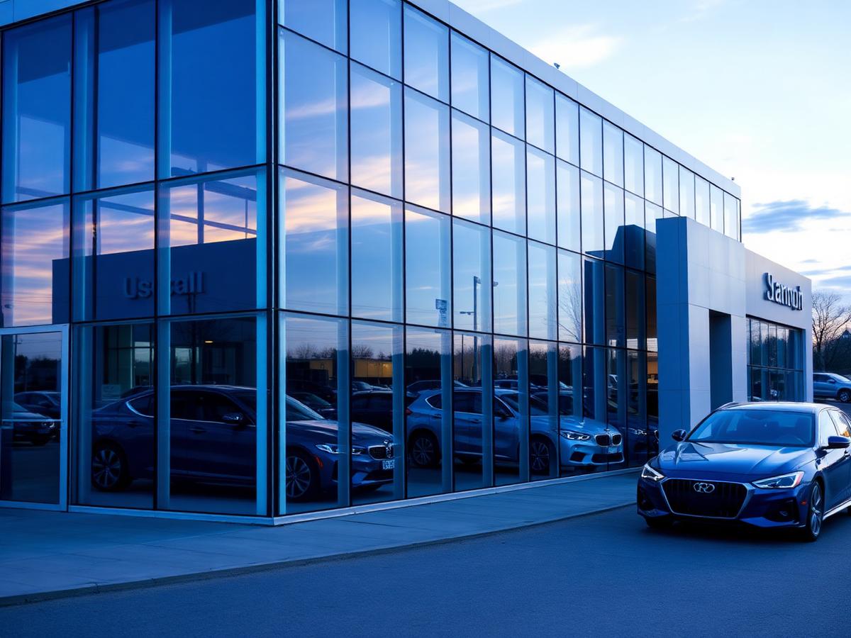 Concessionaria auto — facciata continua